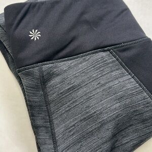 Athleta Black and Gray High-Rise Leggings